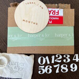 Boho baby monthly milestone marker - birchwood